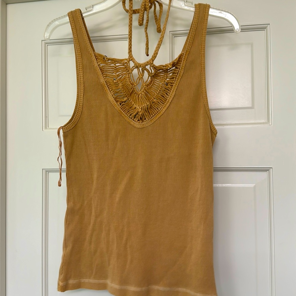 We the free people tank top crochet tie